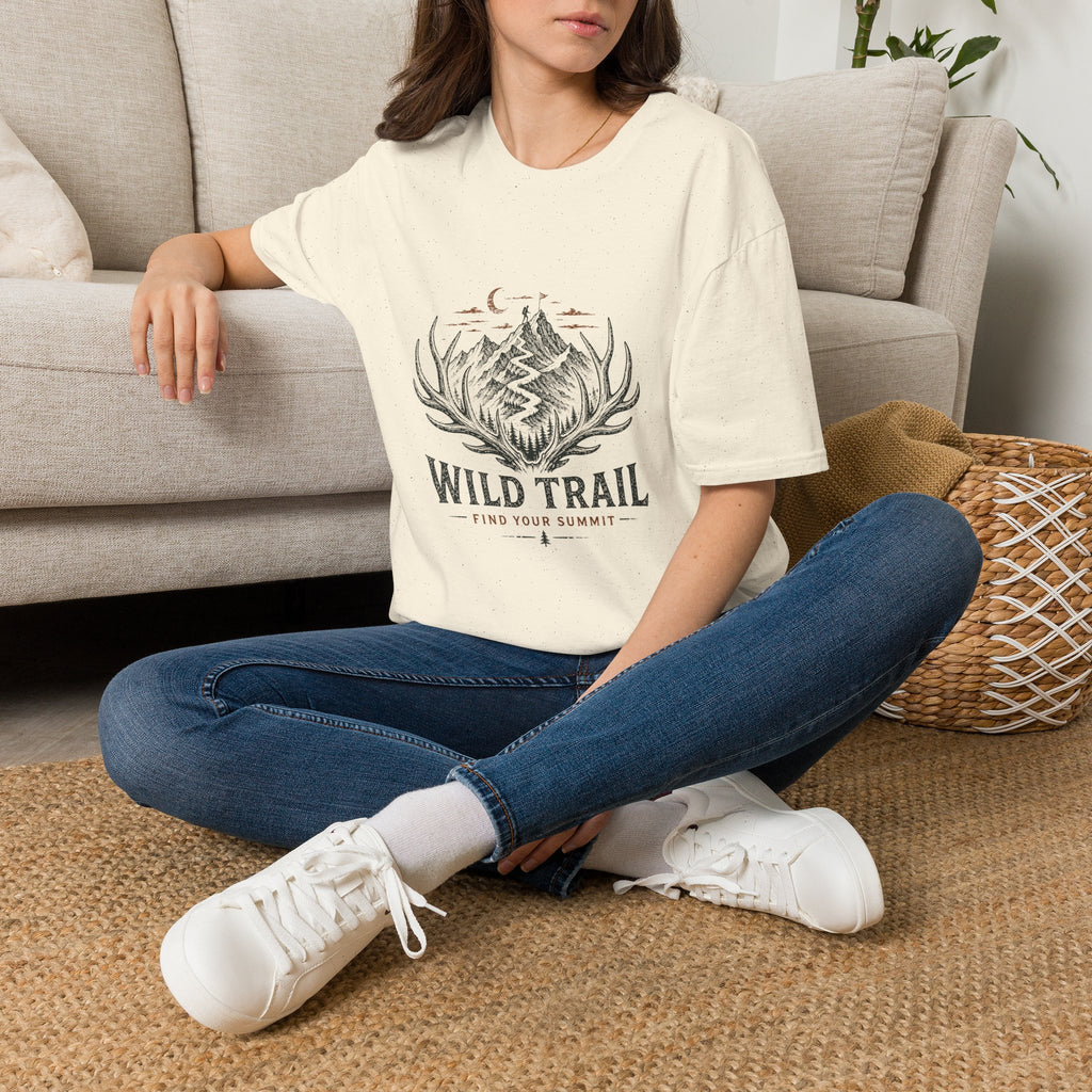 Wild Trail T-Shirt – Mountain Adventure Graphic Tee|Gildan® Softstyle 65000