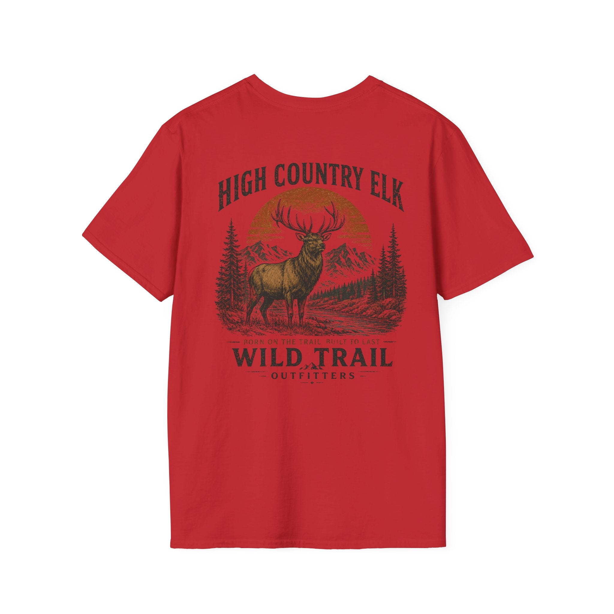 Wild Trail T-Shirt – Mountain Adventure Graphic Tee|Gildan® Softstyle 65000