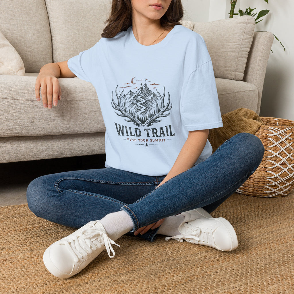 Wild Trail T-Shirt – Mountain Adventure Graphic Tee|Gildan® Softstyle 65000