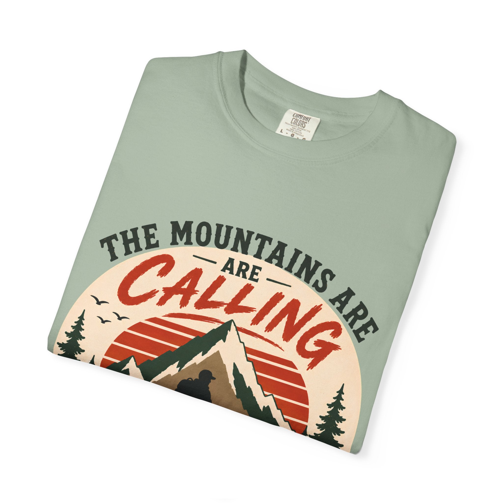The Mountains Are Calling T-Shirt | Wild Trail Vintage Hiking Graphic Tee|Comfort Colors® 1717