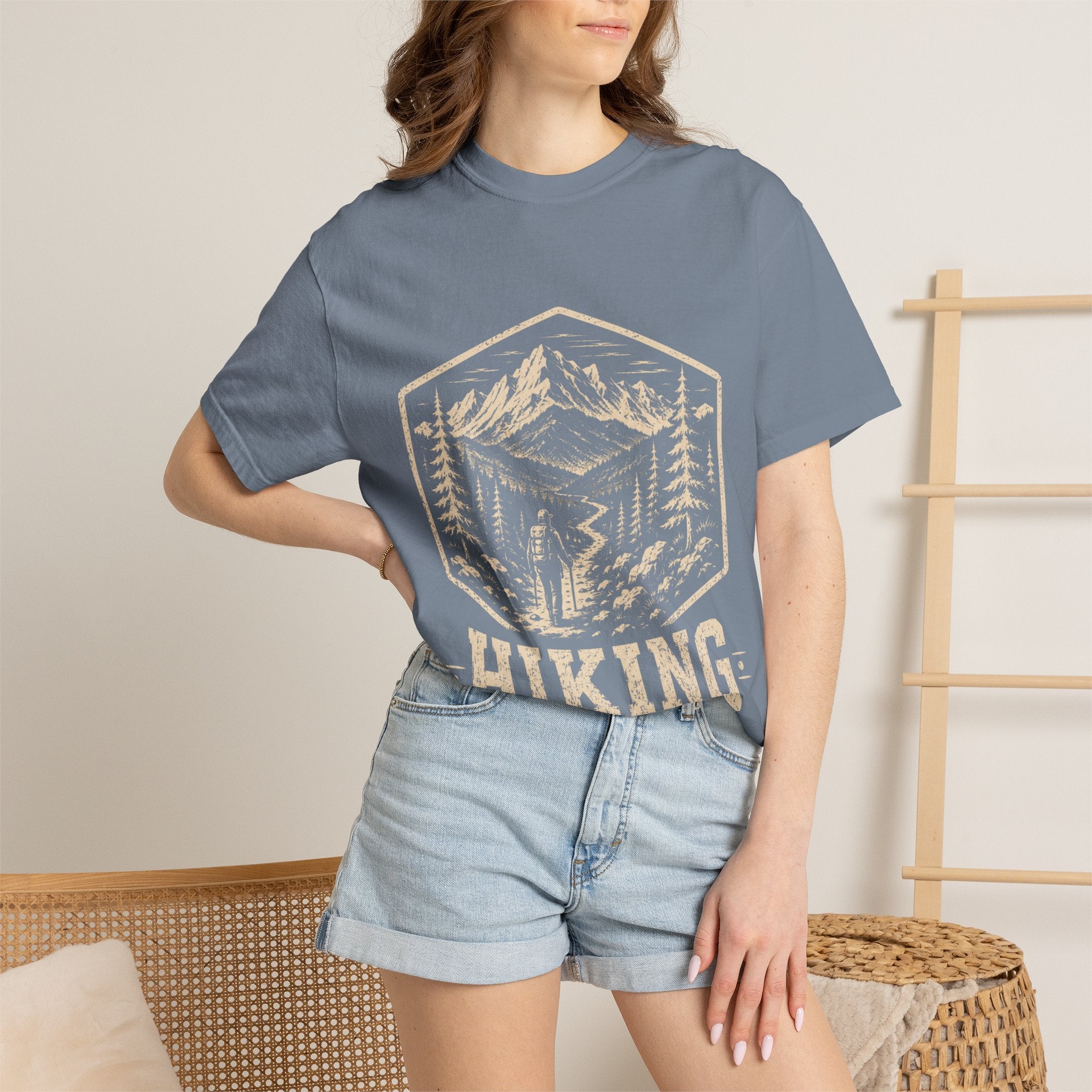 Mountain Trail T-Shirt | Wild Trail Vintage National Park Badge Tee|Comfort Colors® 1717
