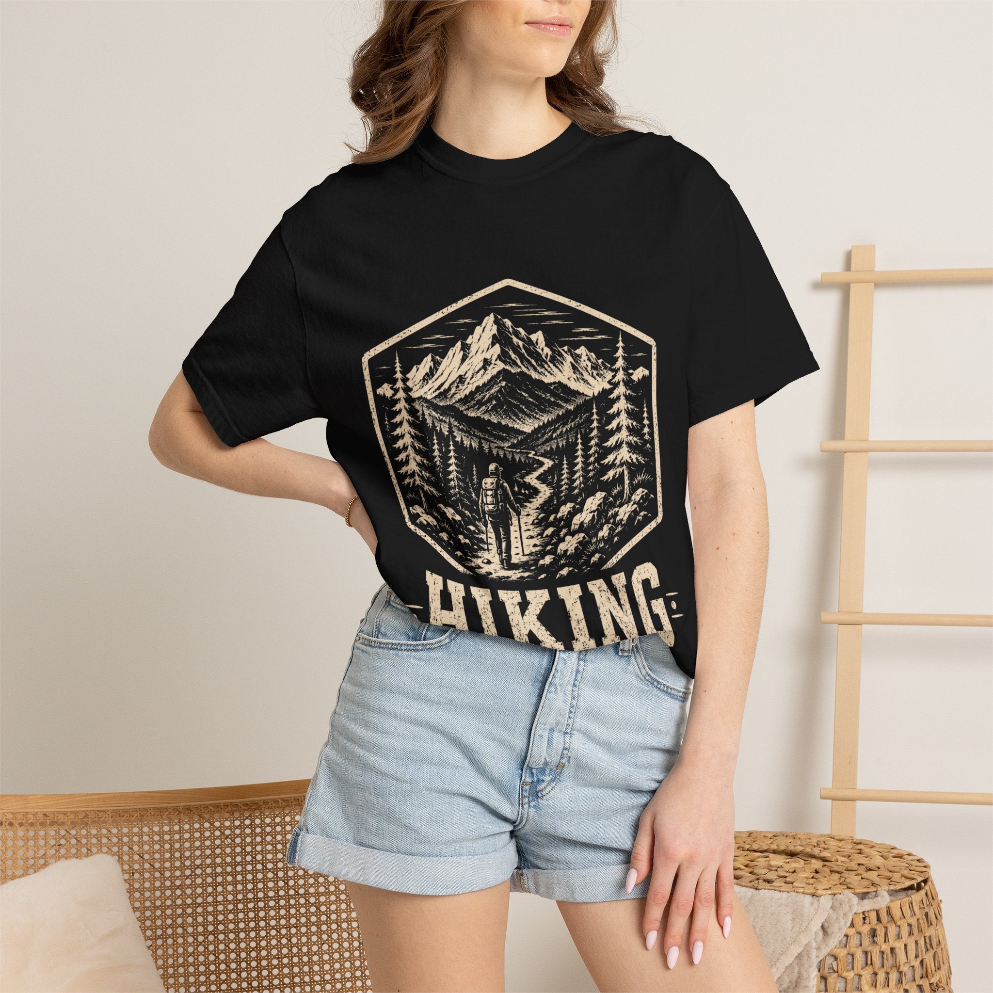 Mountain Trail T-Shirt | Wild Trail Vintage National Park Badge Tee|Comfort Colors® 1717