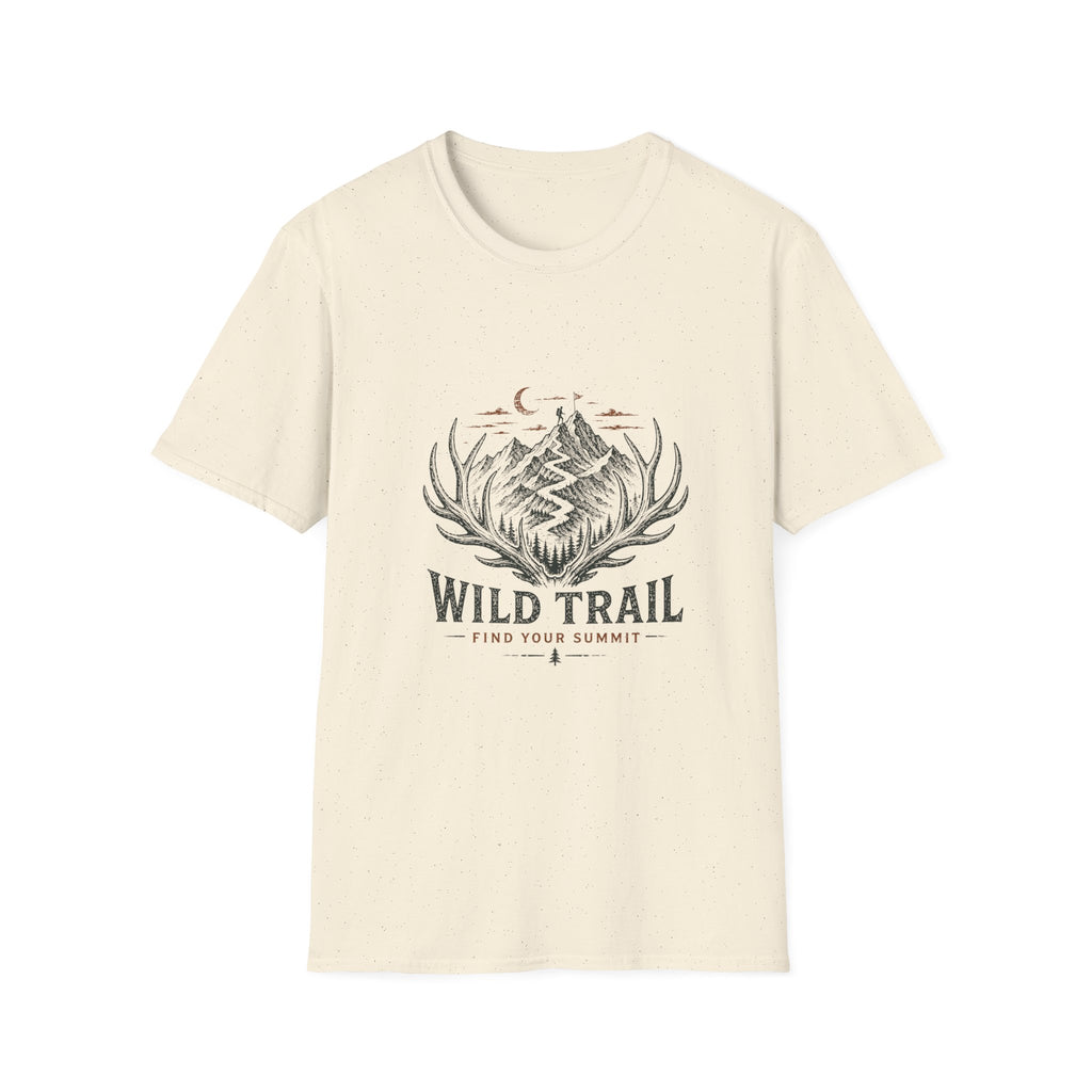 Wild Trail T-Shirt – Mountain Adventure Graphic Tee|Gildan® Softstyle 65000