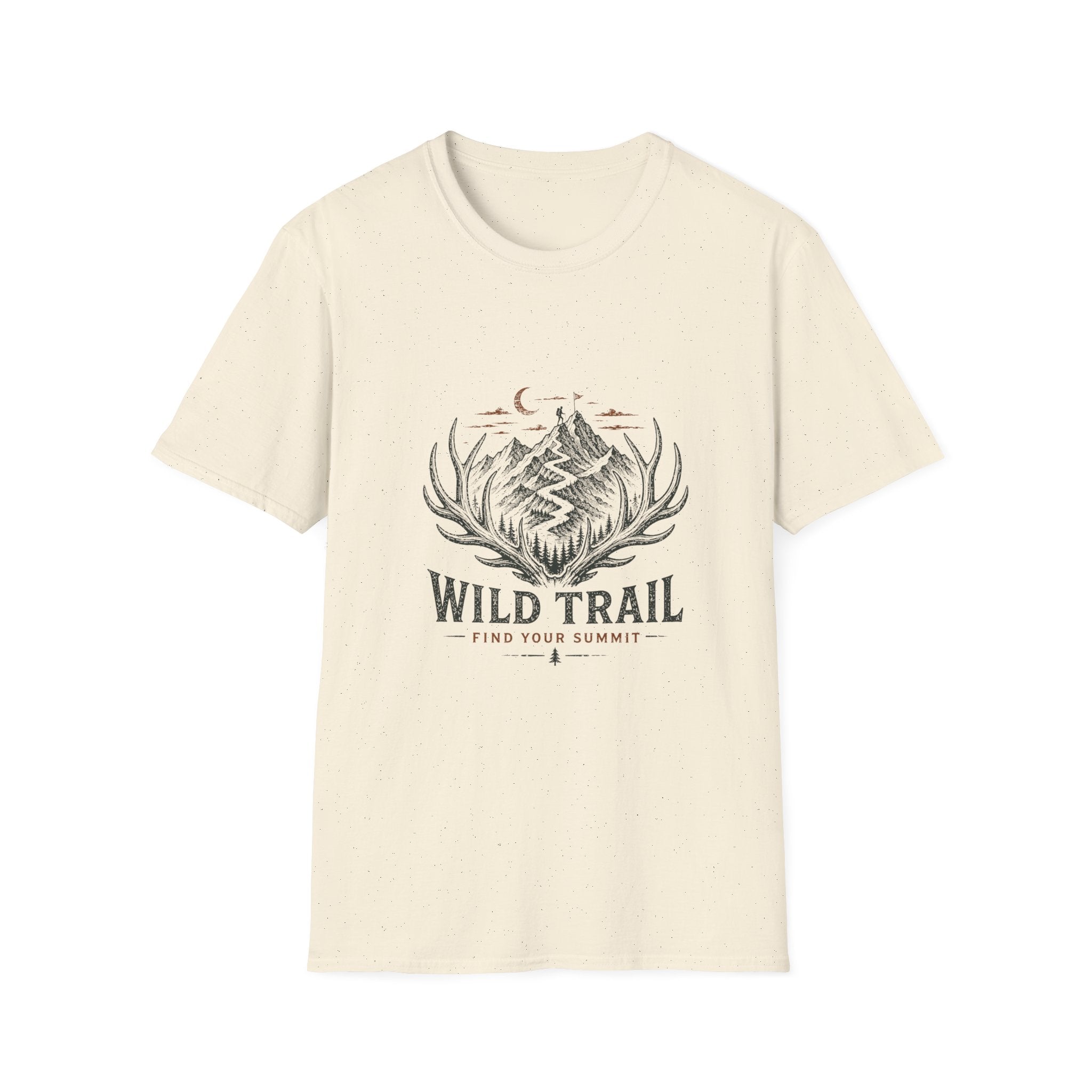 Wild Trail T-Shirt – Mountain Adventure Graphic Tee|Gildan® Softstyle 65000