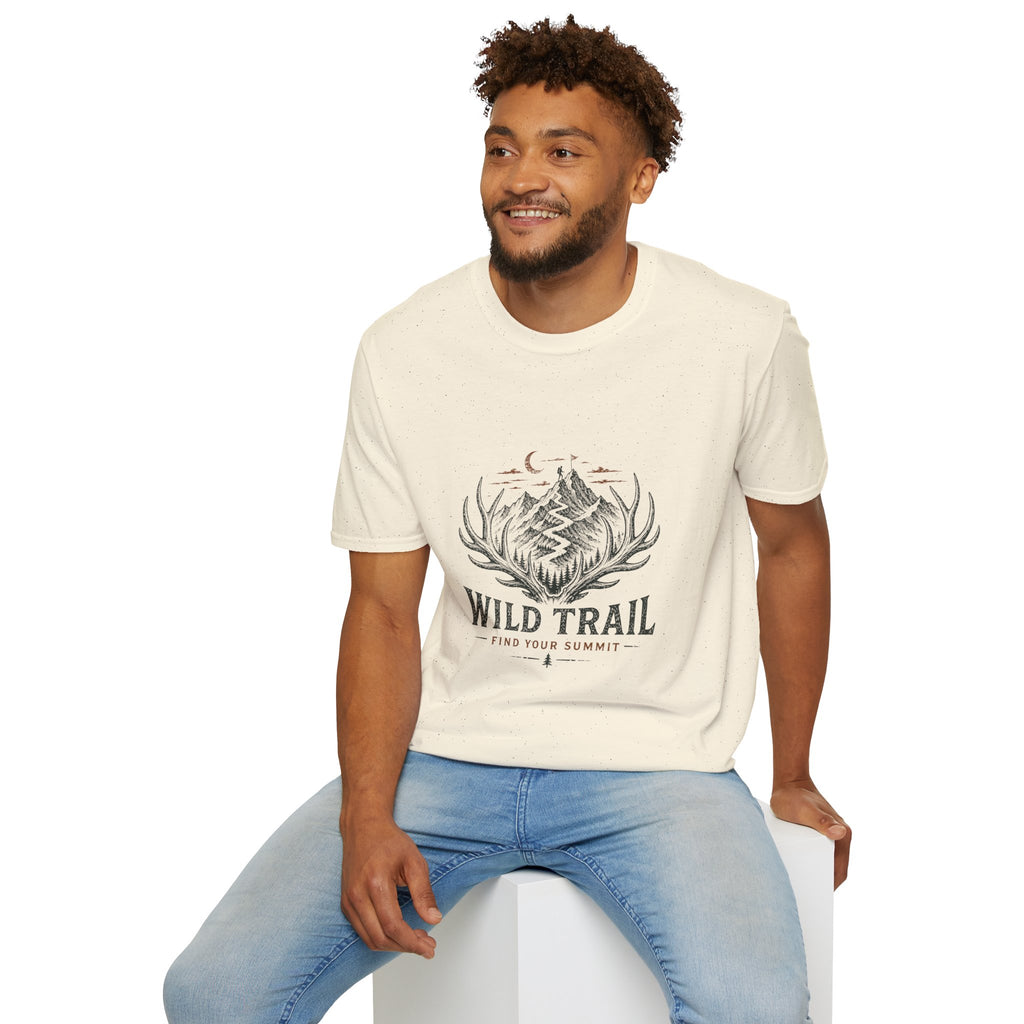 Wild Trail T-Shirt – Mountain Adventure Graphic Tee|Gildan® Softstyle 65000