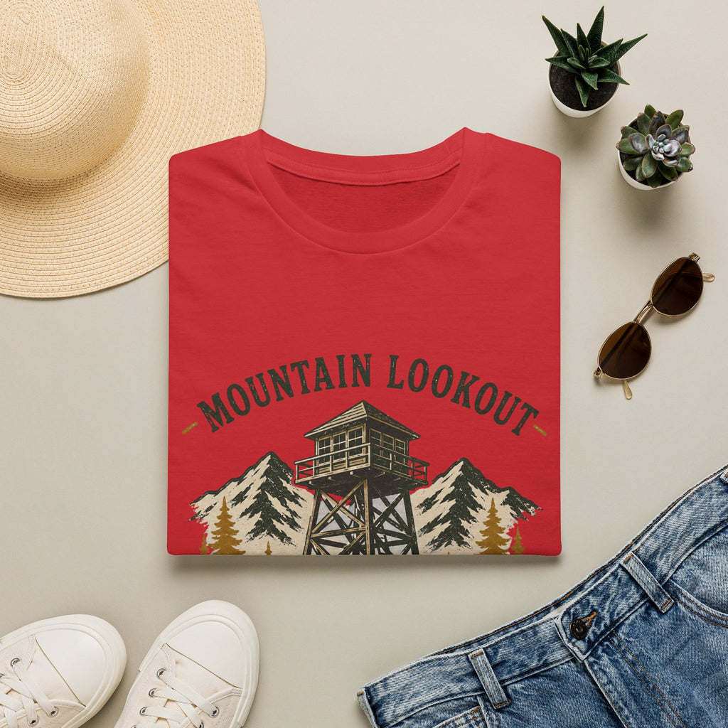 Mountain Lookout T‑Shirt — Watch the Horizon Forest Fire Tower Tee|Gildan® Softstyle 65000