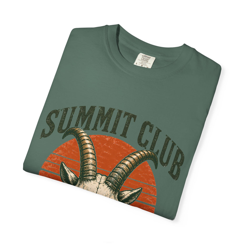 Summit Club Mountain Goat T-Shirt | Wild Trail Vintage Peak Bagger Tee|Comfort Colors® 1717