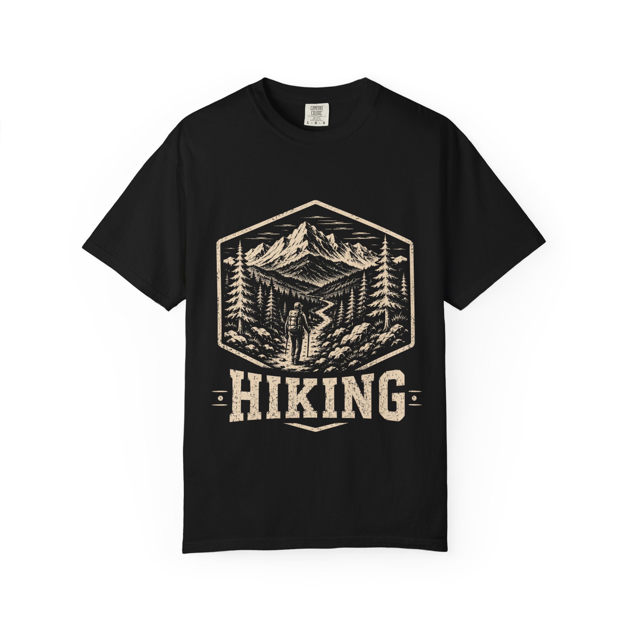 Mountain Trail T-Shirt | Wild Trail Vintage National Park Badge Tee|Comfort Colors® 1717