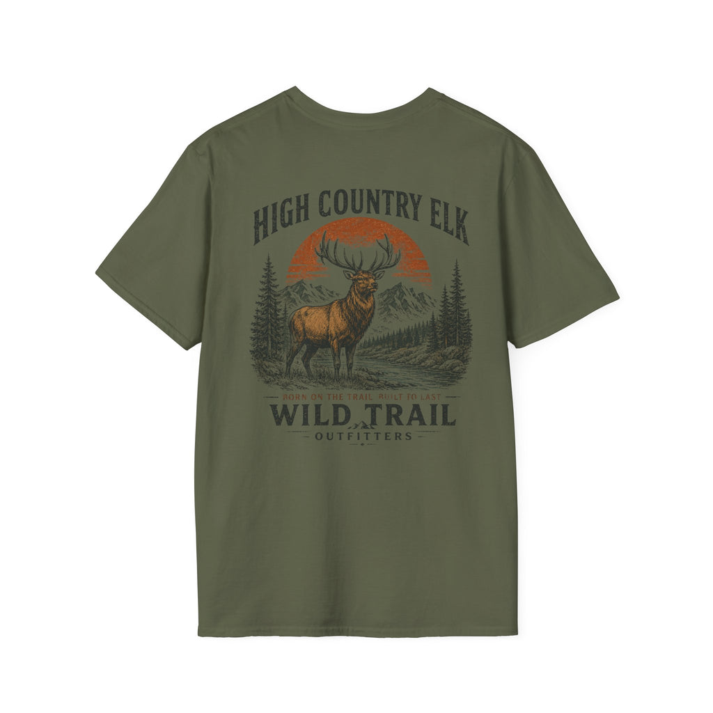 Wild Trail T-Shirt – Mountain Adventure Graphic Tee|Gildan® Softstyle 65000