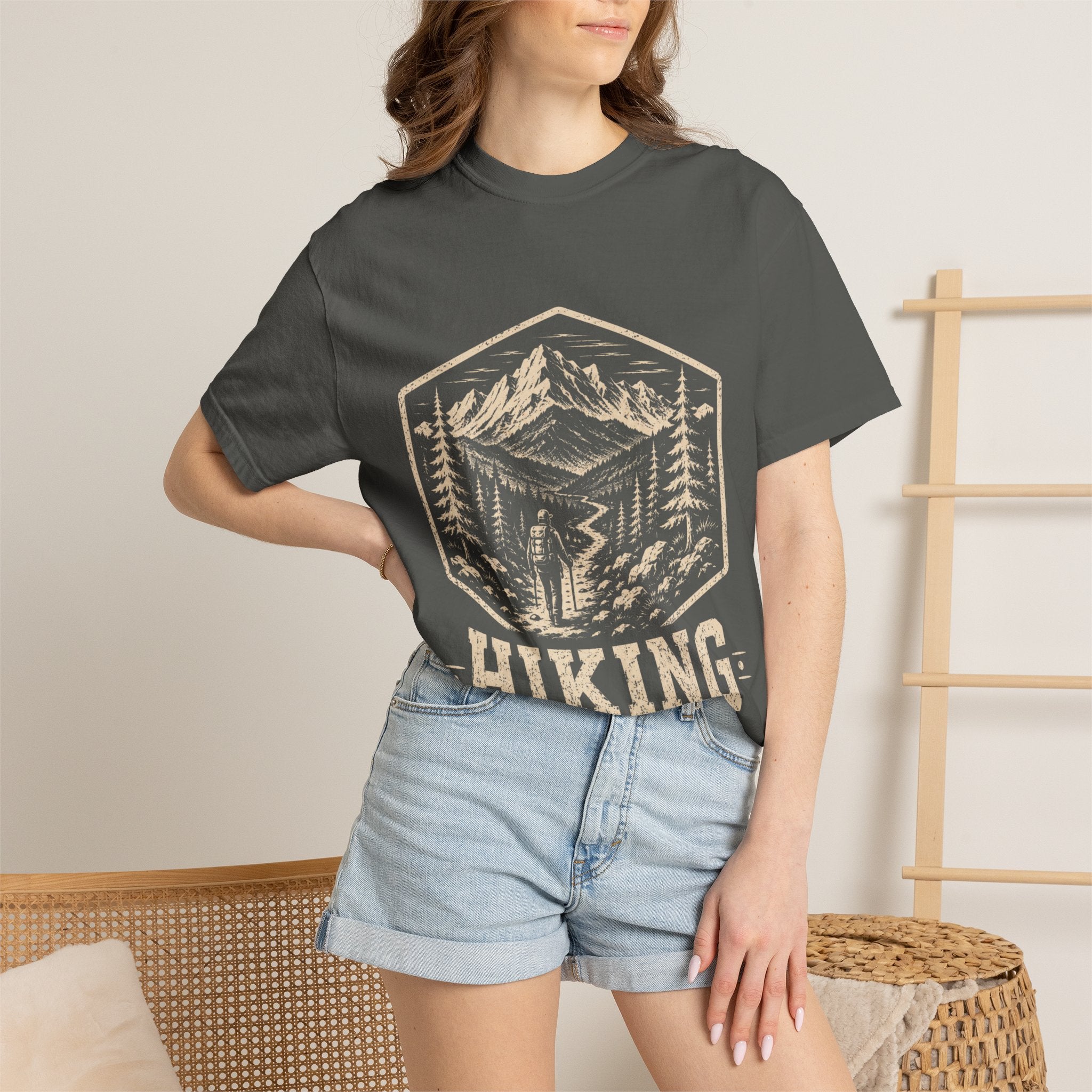 Mountain Trail T-Shirt | Wild Trail Vintage National Park Badge Tee|Comfort Colors® 1717