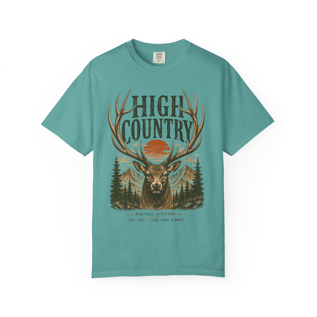 High Country Elk T-Shirt | Wild Trail Vintage Wildlife Outdoor Tee | Comfort Colors® 1717