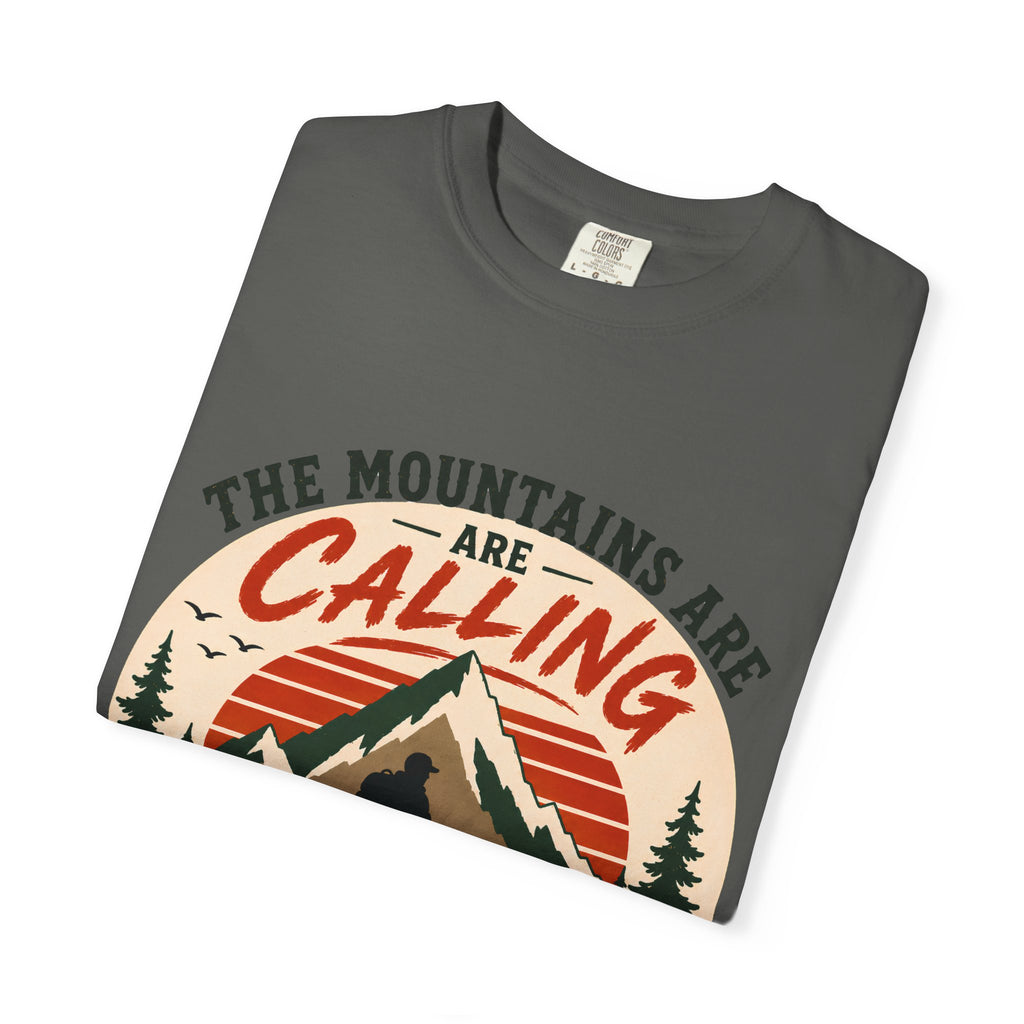 The Mountains Are Calling T-Shirt | Wild Trail Vintage Hiking Graphic Tee|Comfort Colors® 1717