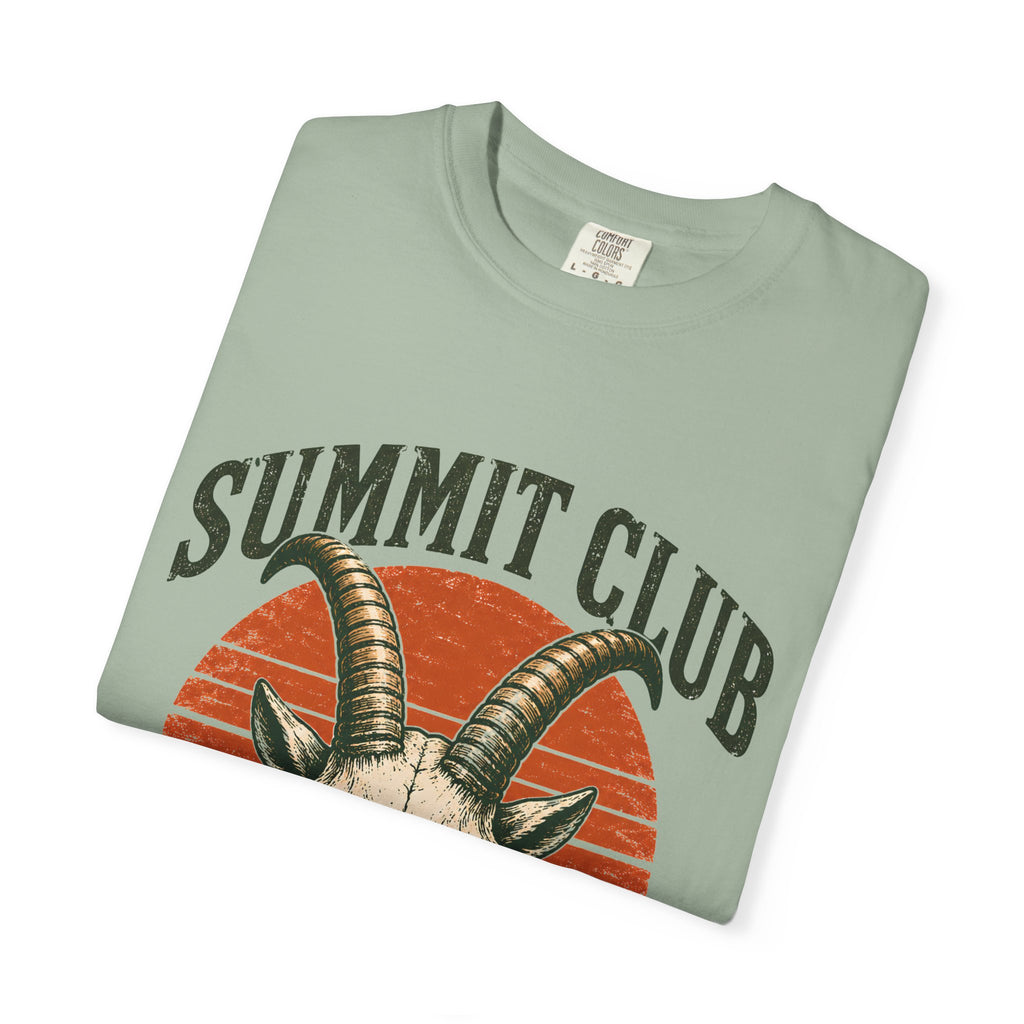 Summit Club Mountain Goat T-Shirt | Wild Trail Vintage Peak Bagger Tee|Comfort Colors® 1717