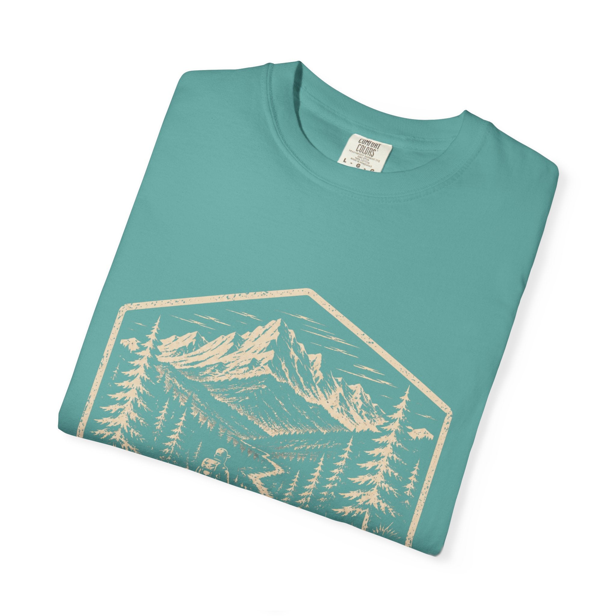 Mountain Trail T-Shirt | Wild Trail Vintage National Park Badge Tee|Comfort Colors® 1717