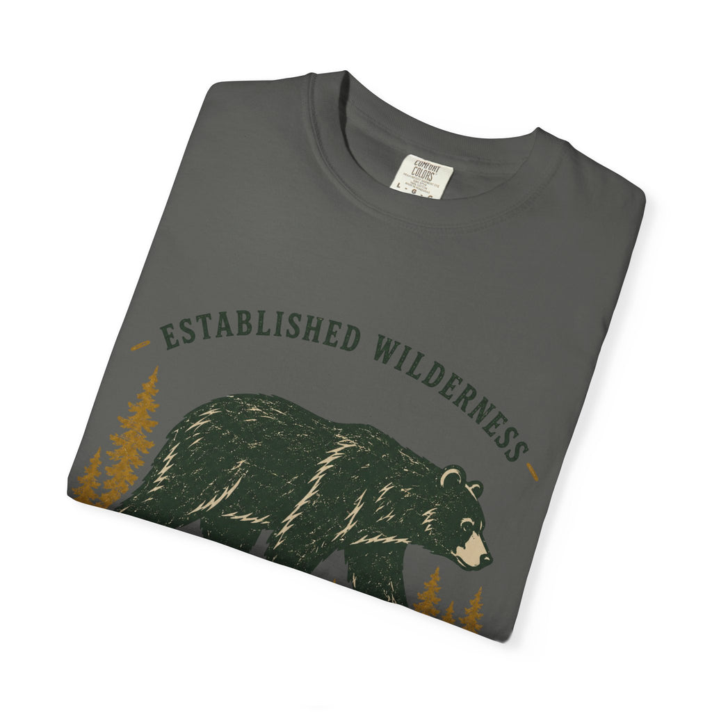 Black Bear Country T-Shirt — Vintage Wilderness Graphic Tee|Gildan® Softstyle 65000