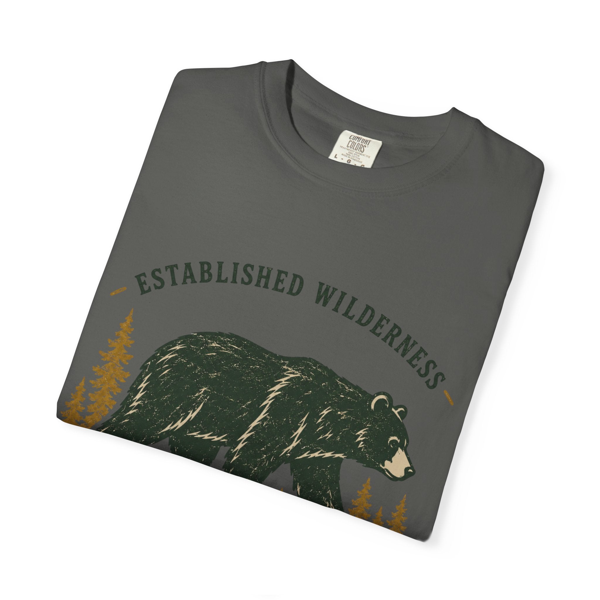 Black Bear Country T-Shirt — Vintage Wilderness Graphic Tee|Gildan® Softstyle 65000