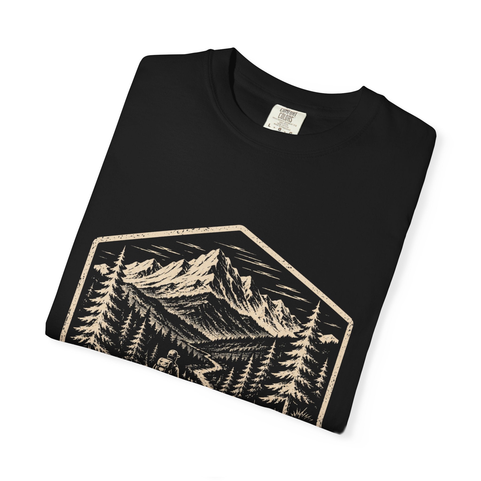 Mountain Trail T-Shirt | Wild Trail Vintage National Park Badge Tee|Comfort Colors® 1717