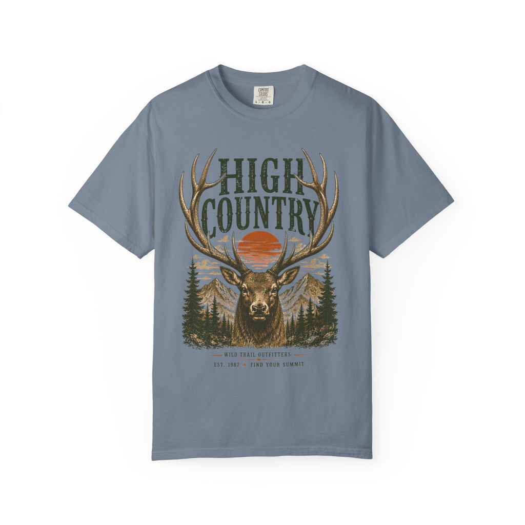 High Country Elk T-Shirt | Wild Trail Vintage Wildlife Outdoor Tee | Comfort Colors® 1717