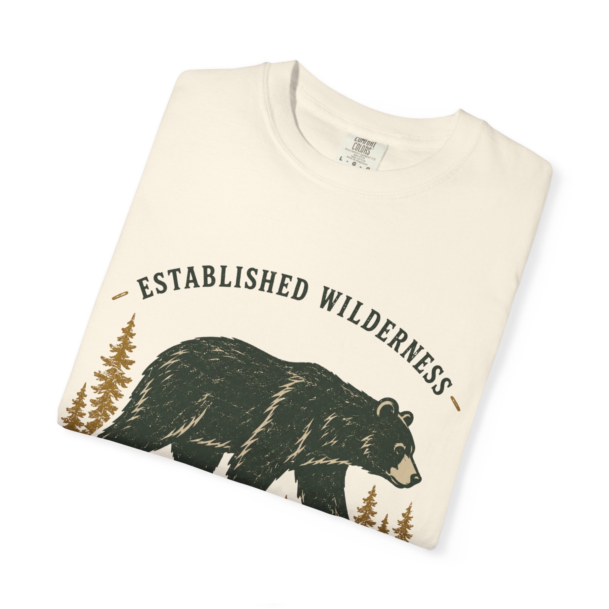 Black Bear Country T-Shirt — Vintage Wilderness Graphic Tee|Gildan® Softstyle 65000