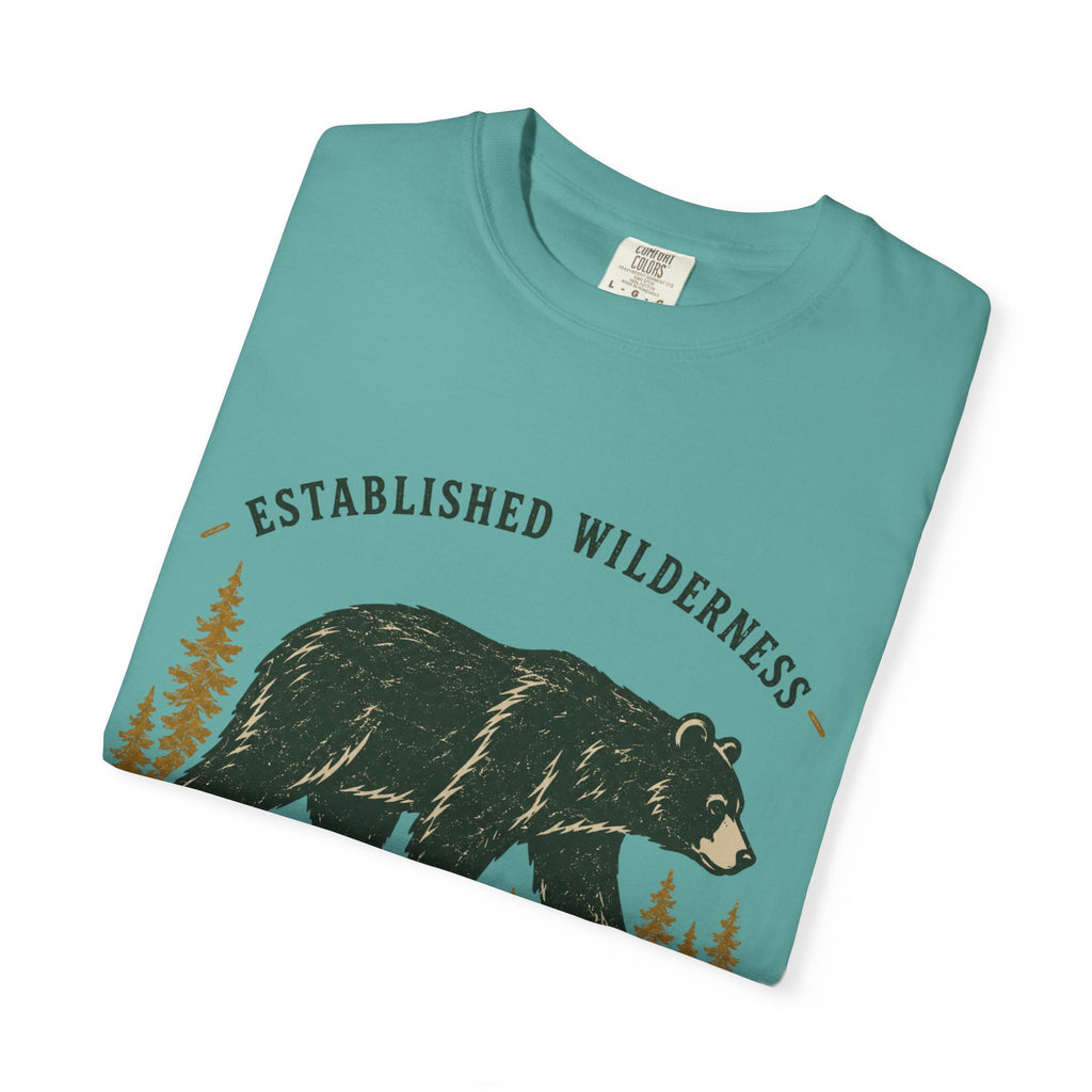 Black Bear Country T-Shirt — Vintage Wilderness Graphic Tee|Gildan® Softstyle 65000