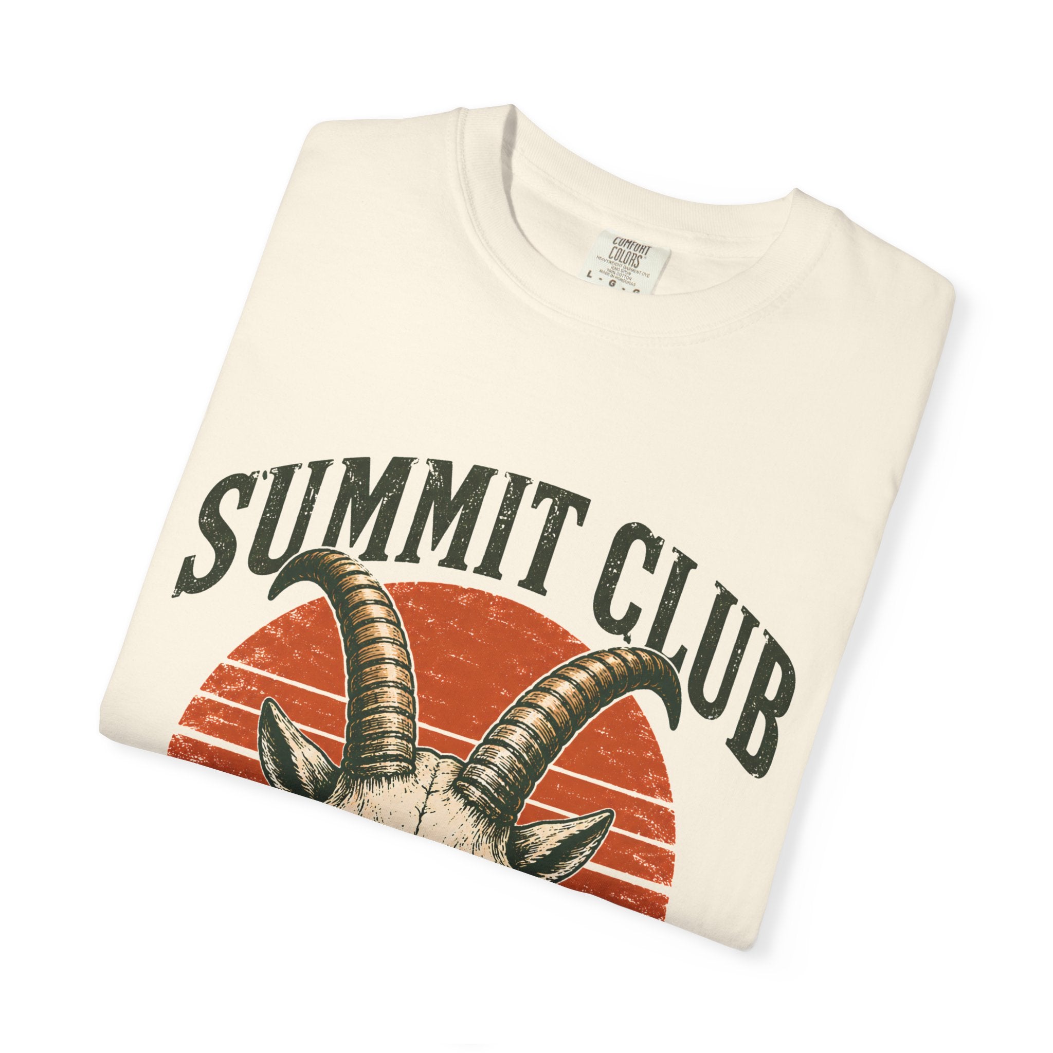Summit Club Mountain Goat T-Shirt | Wild Trail Vintage Peak Bagger Tee|Comfort Colors® 1717