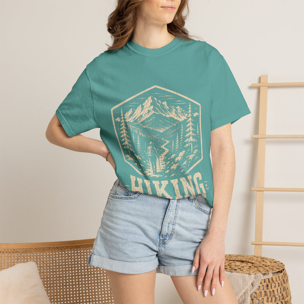 Mountain Trail T-Shirt | Wild Trail Vintage National Park Badge Tee|Comfort Colors® 1717