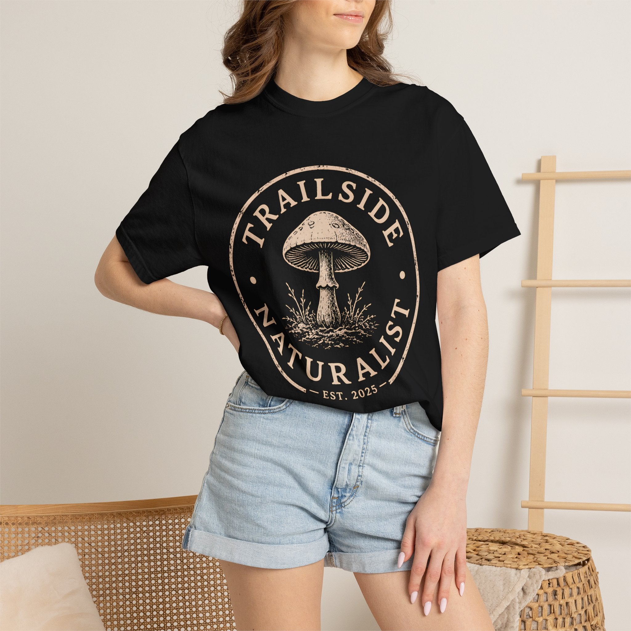 Naturalist Mushroom T-Shirt | Wild Trail Vintage Field Guide Forager Tee|Comfort Colors® 1717
