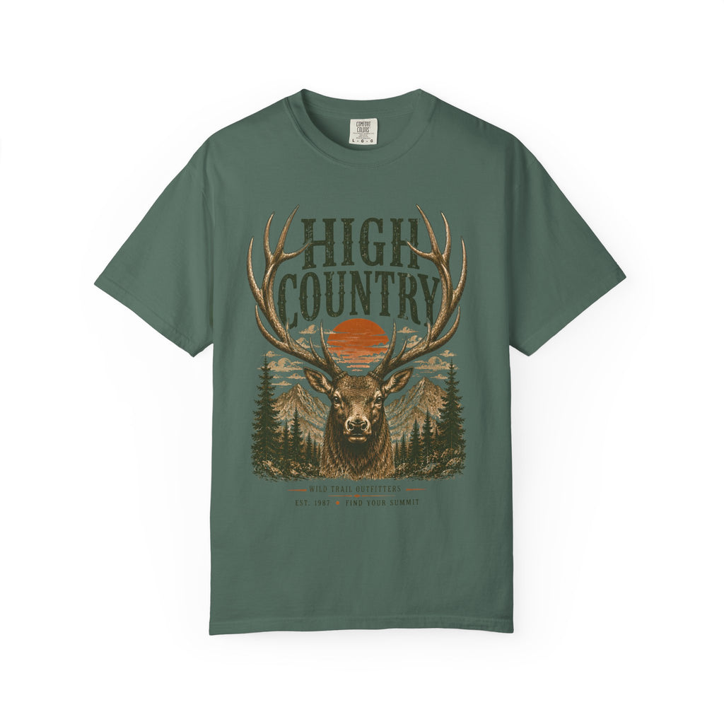 High Country Elk T-Shirt | Wild Trail Vintage Wildlife Outdoor Tee | Comfort Colors® 1717