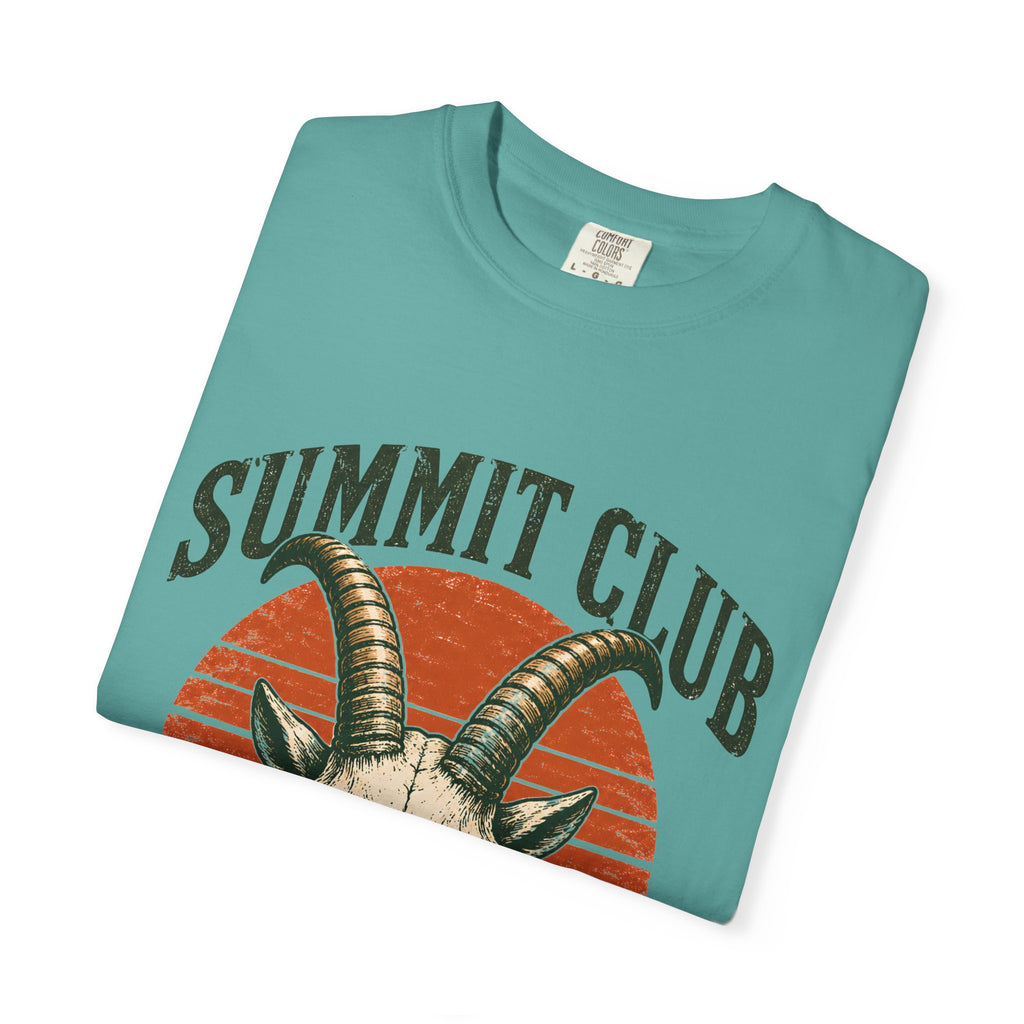 Summit Club Mountain Goat T-Shirt | Wild Trail Vintage Peak Bagger Tee|Comfort Colors® 1717