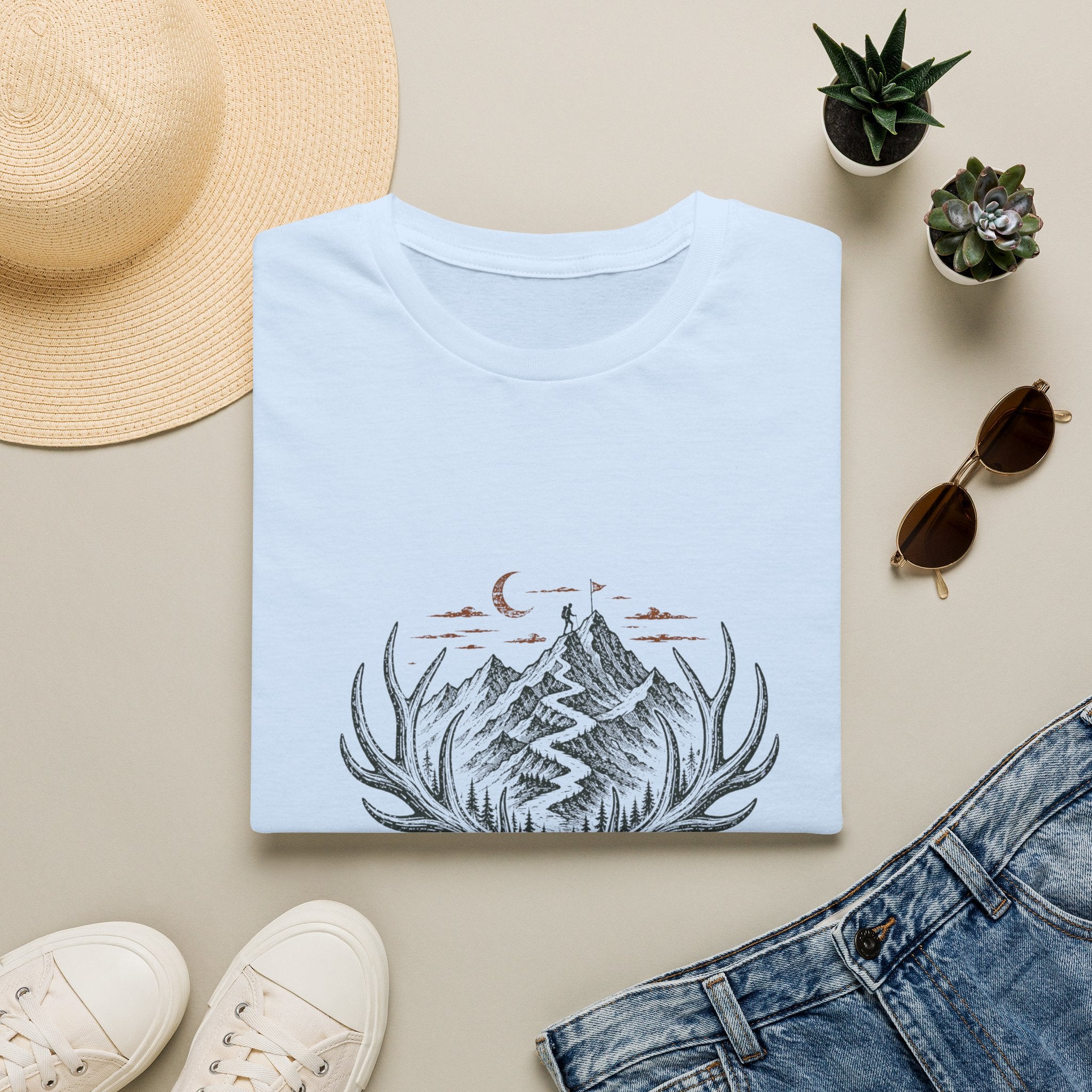 Wild Trail T-Shirt – Mountain Adventure Graphic Tee|Gildan® Softstyle 65000