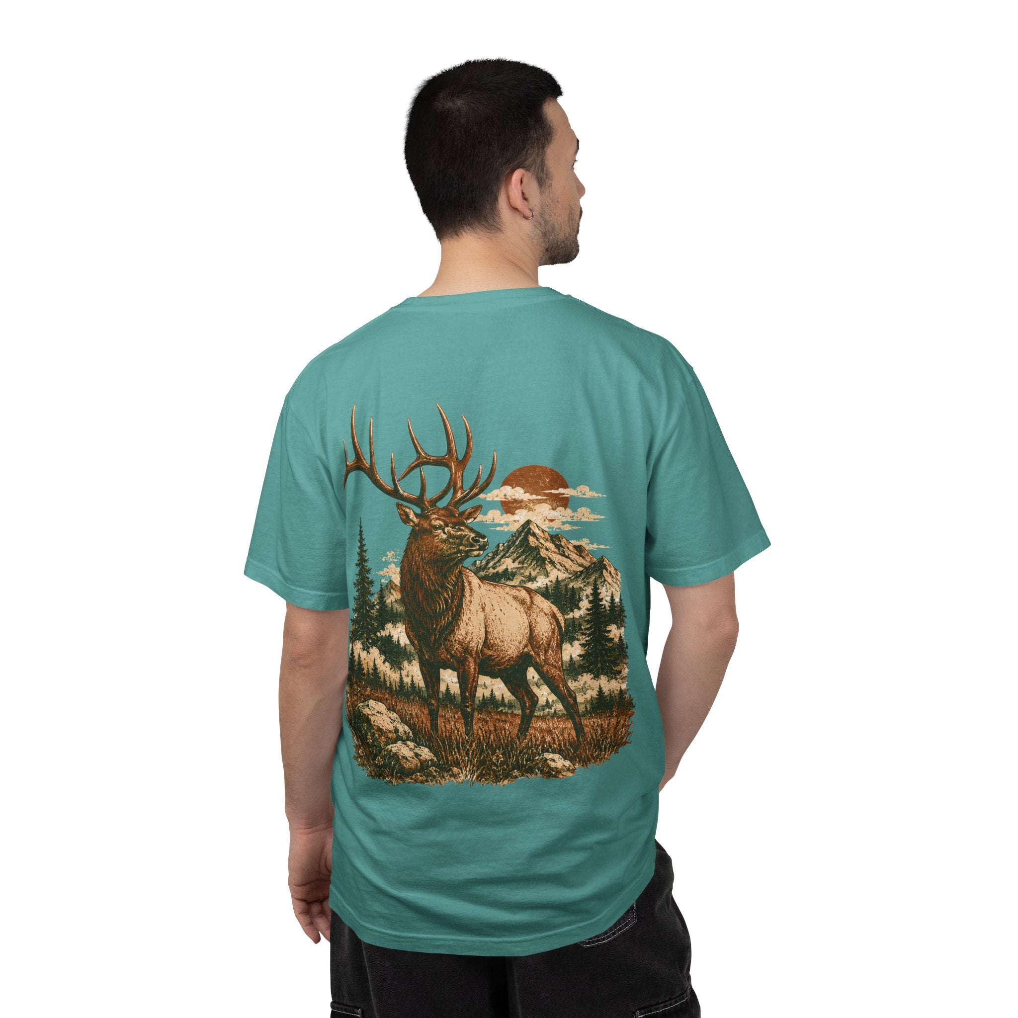 High Country Elk T-Shirt | Wild Trail Vintage Wildlife Outdoor Tee | Comfort Colors® 1717