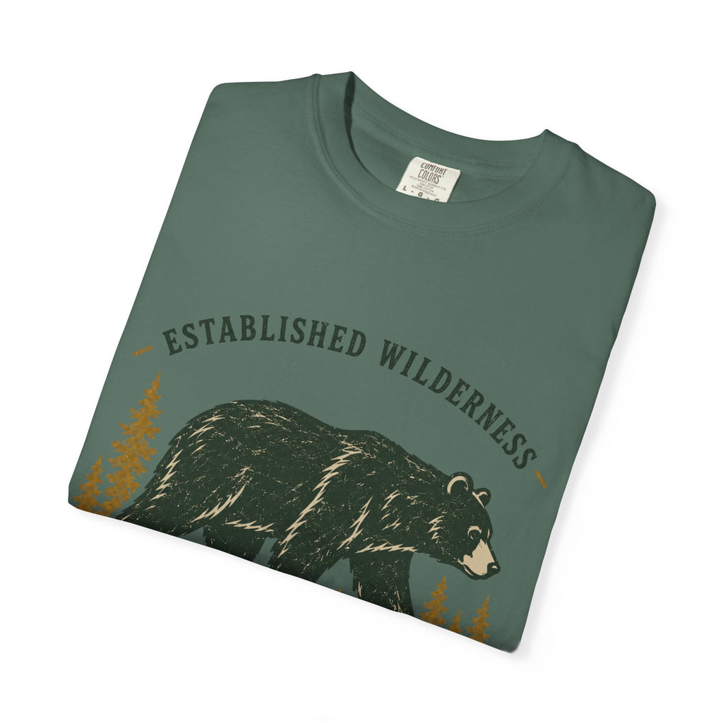 Black Bear Country T-Shirt — Vintage Wilderness Graphic Tee|Gildan® Softstyle 65000