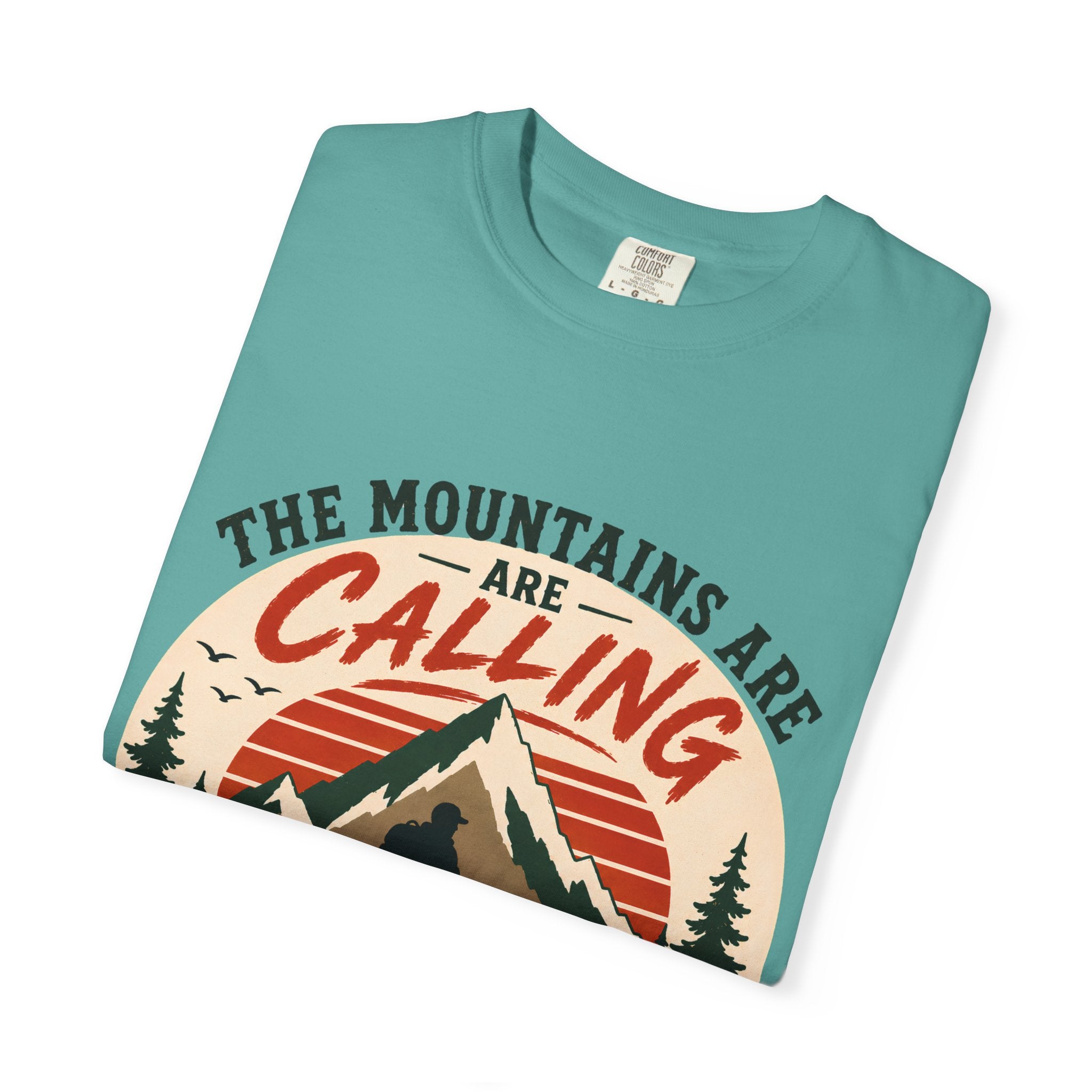 The Mountains Are Calling T-Shirt | Wild Trail Vintage Hiking Graphic Tee|Comfort Colors® 1717