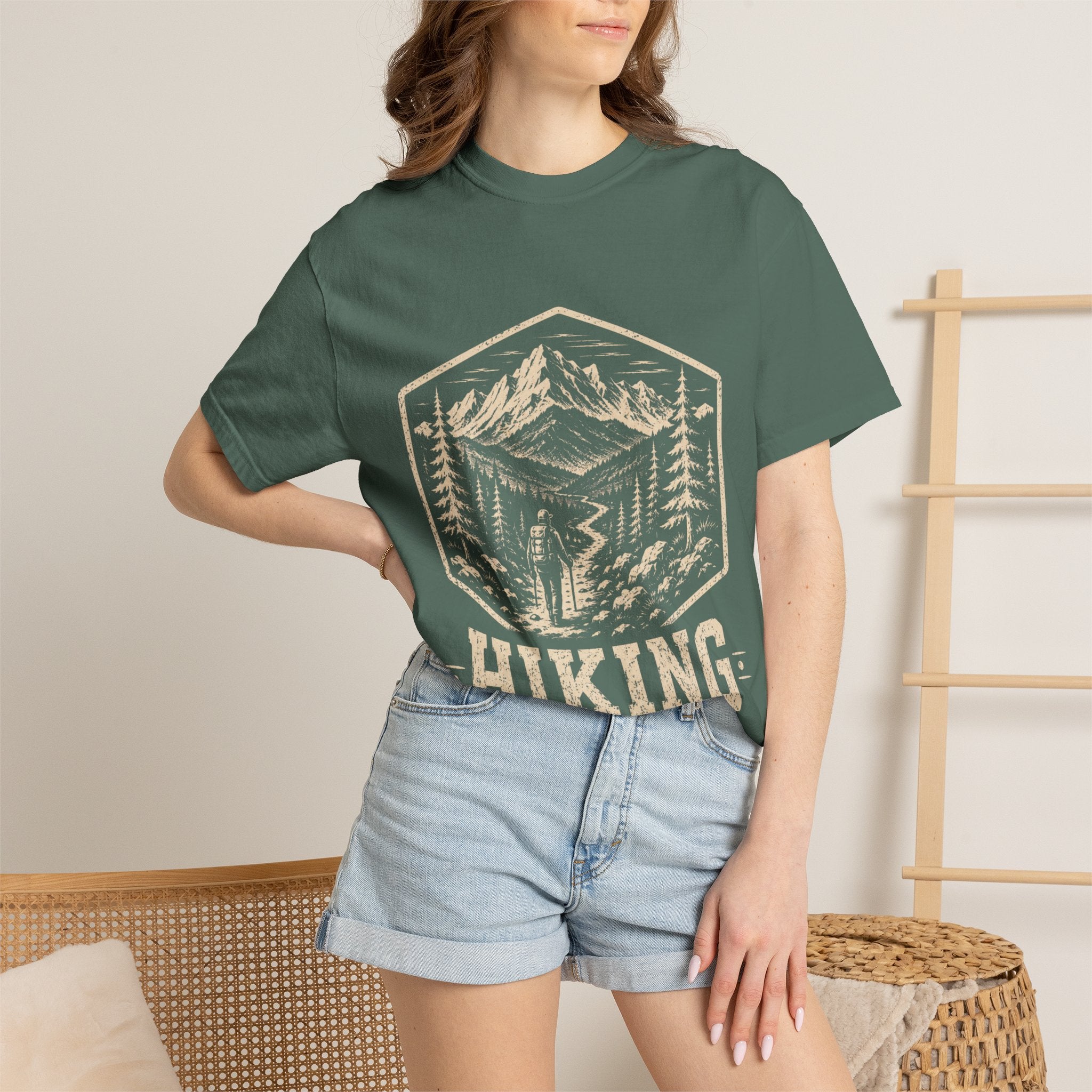 Mountain Trail T-Shirt | Wild Trail Vintage National Park Badge Tee|Comfort Colors® 1717