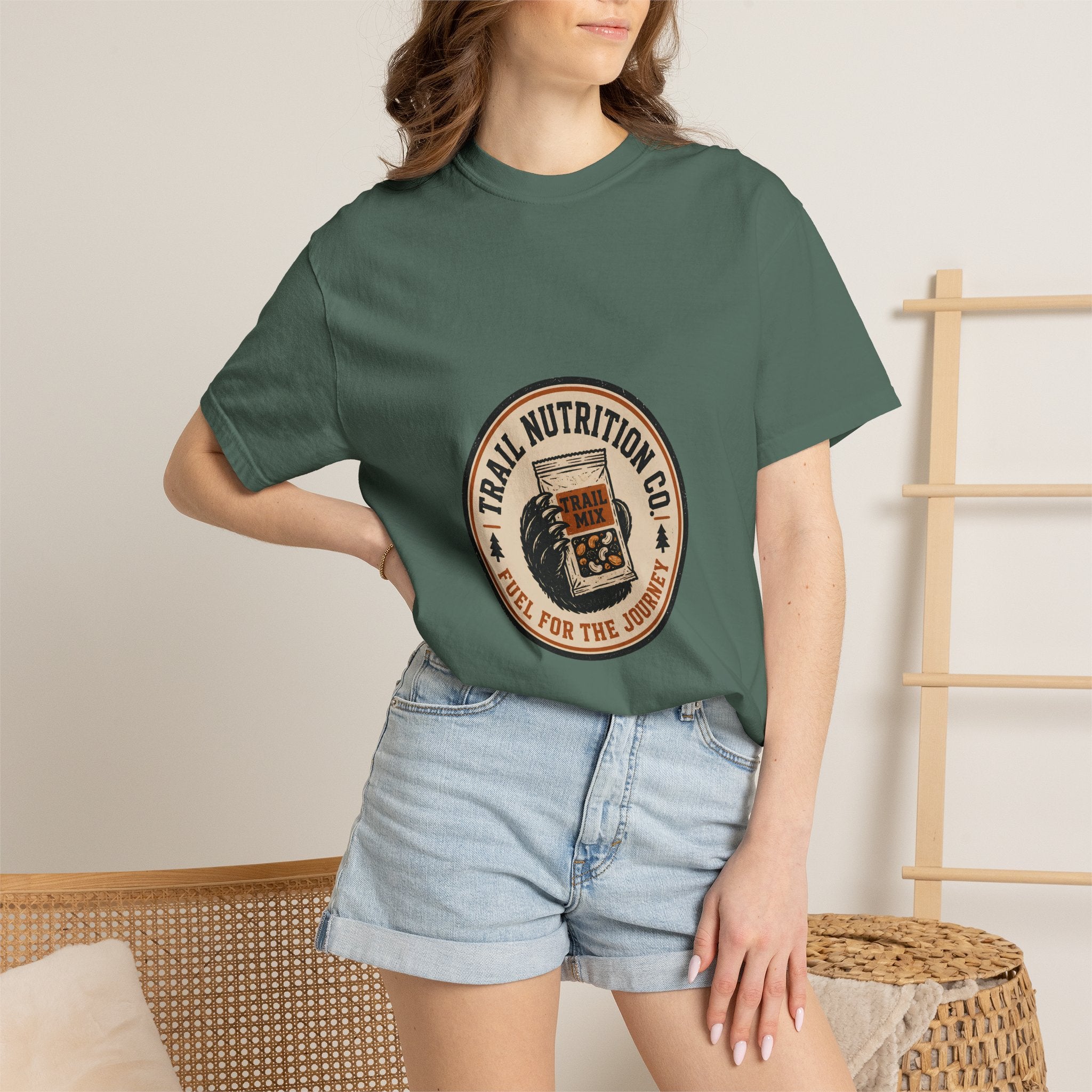 Hiking Bear T-Shirt | Wild Trail Vintage Outdoor Bear Graphic Tee|Comfort Colors® 1717