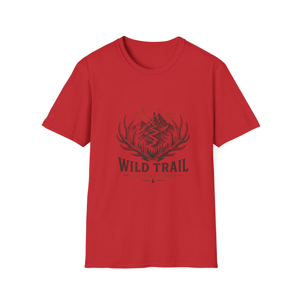 Wild Trail T-Shirt – Mountain Adventure Graphic Tee|Gildan® Softstyle 65000