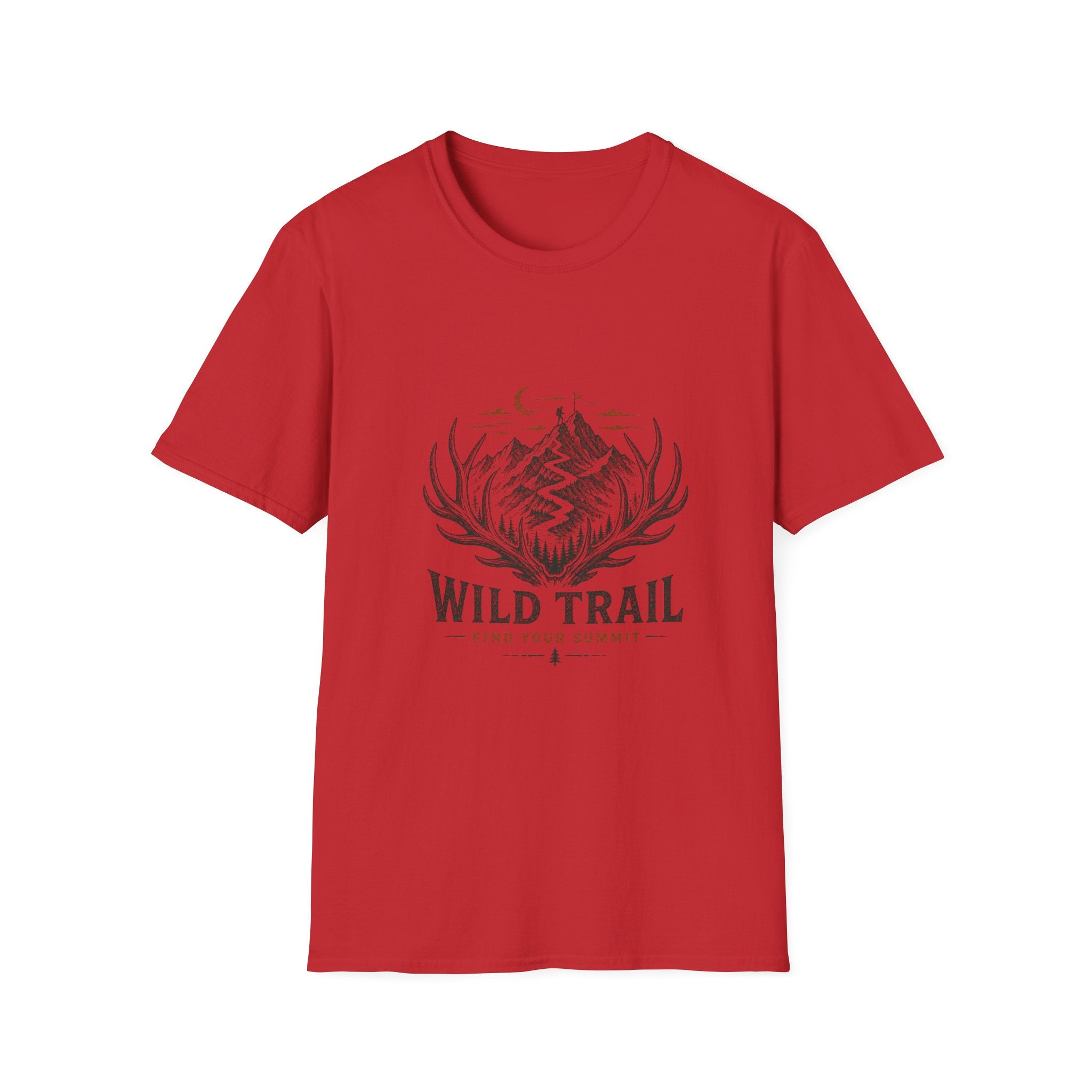 Wild Trail T-Shirt – Mountain Adventure Graphic Tee|Gildan® Softstyle 65000