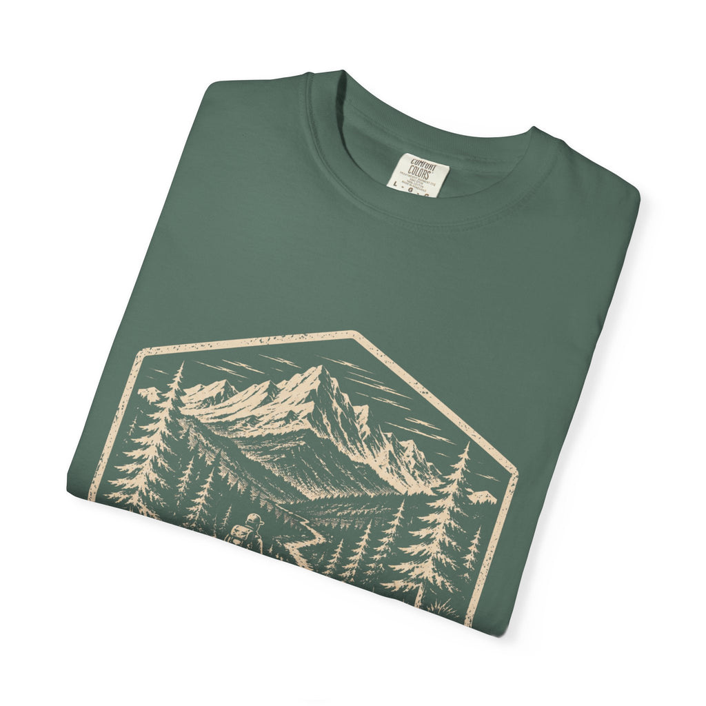 Mountain Trail T-Shirt | Wild Trail Vintage National Park Badge Tee|Comfort Colors® 1717