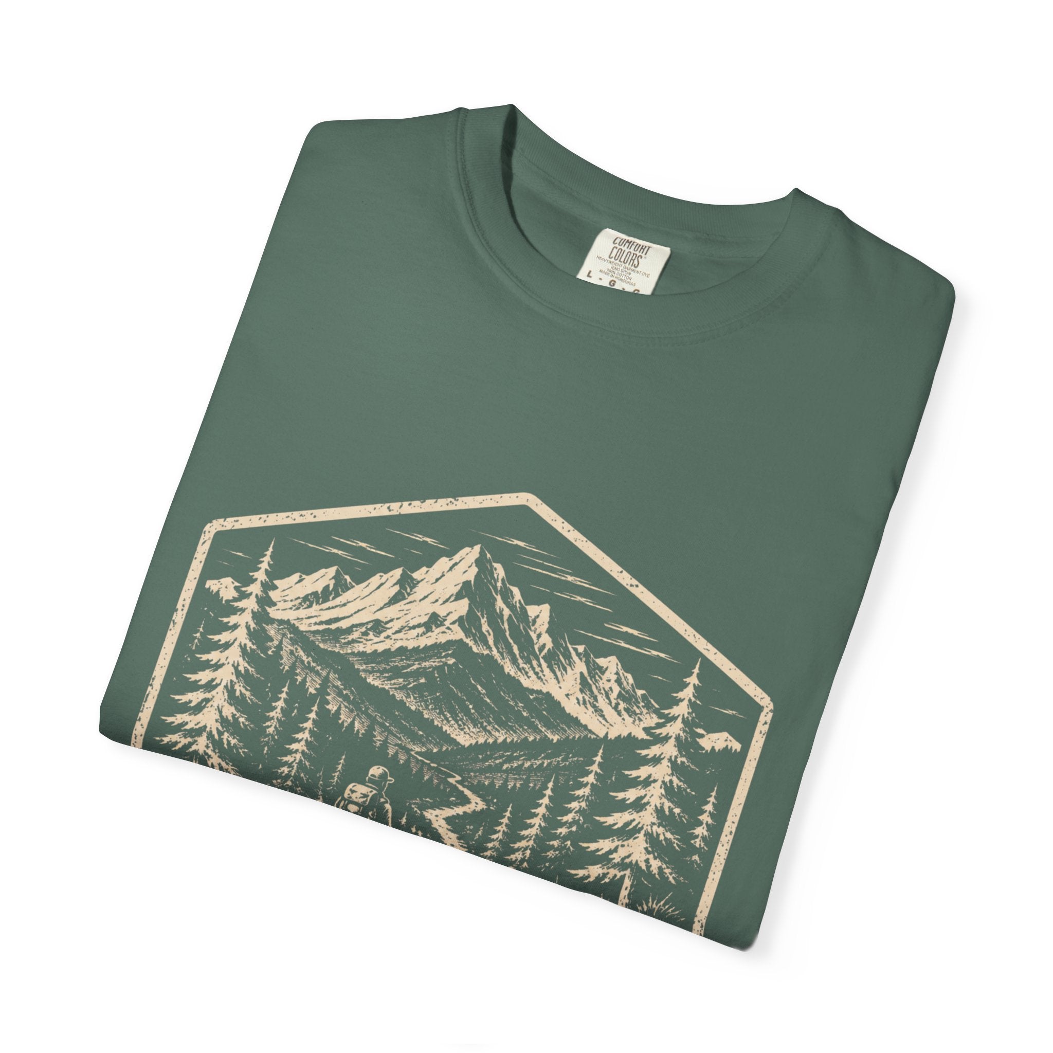 Mountain Trail T-Shirt | Wild Trail Vintage National Park Badge Tee|Comfort Colors® 1717