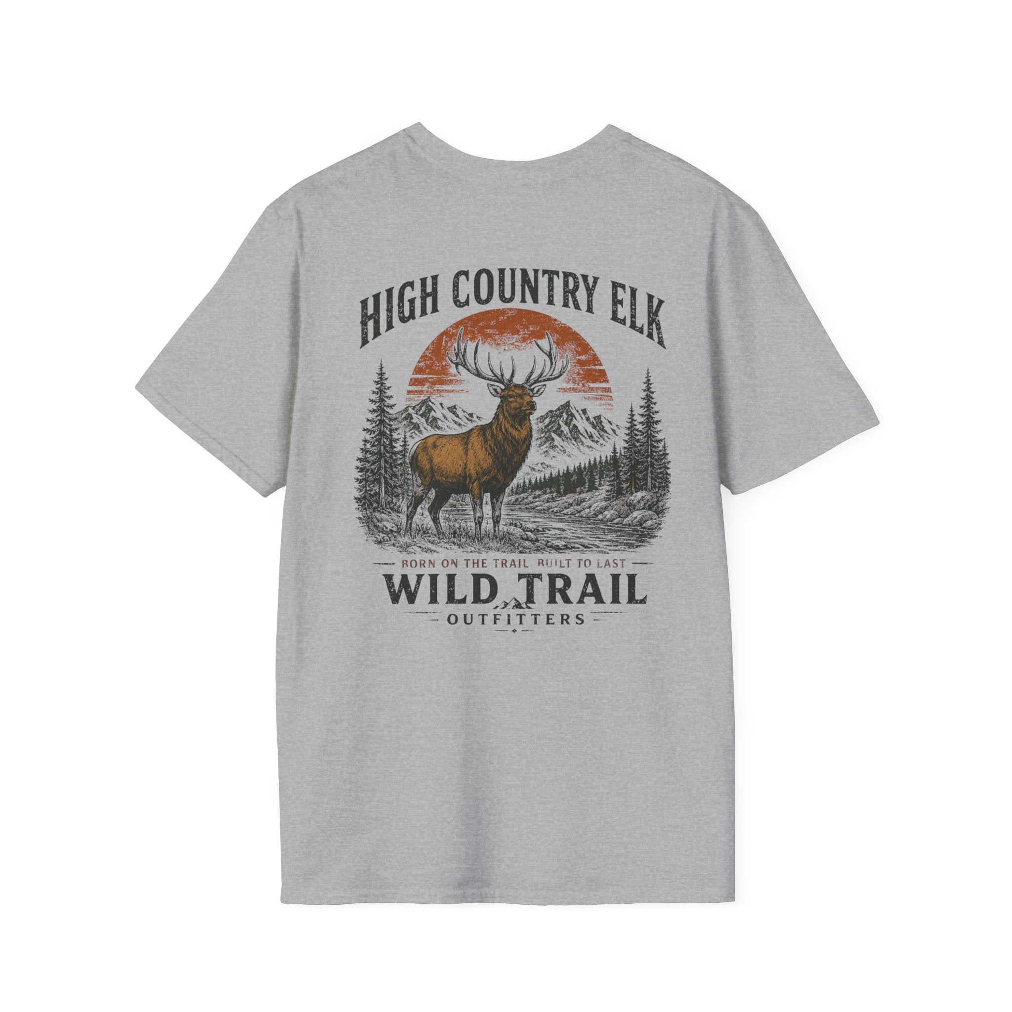 Wild Trail T-Shirt – Mountain Adventure Graphic Tee|Gildan® Softstyle 65000