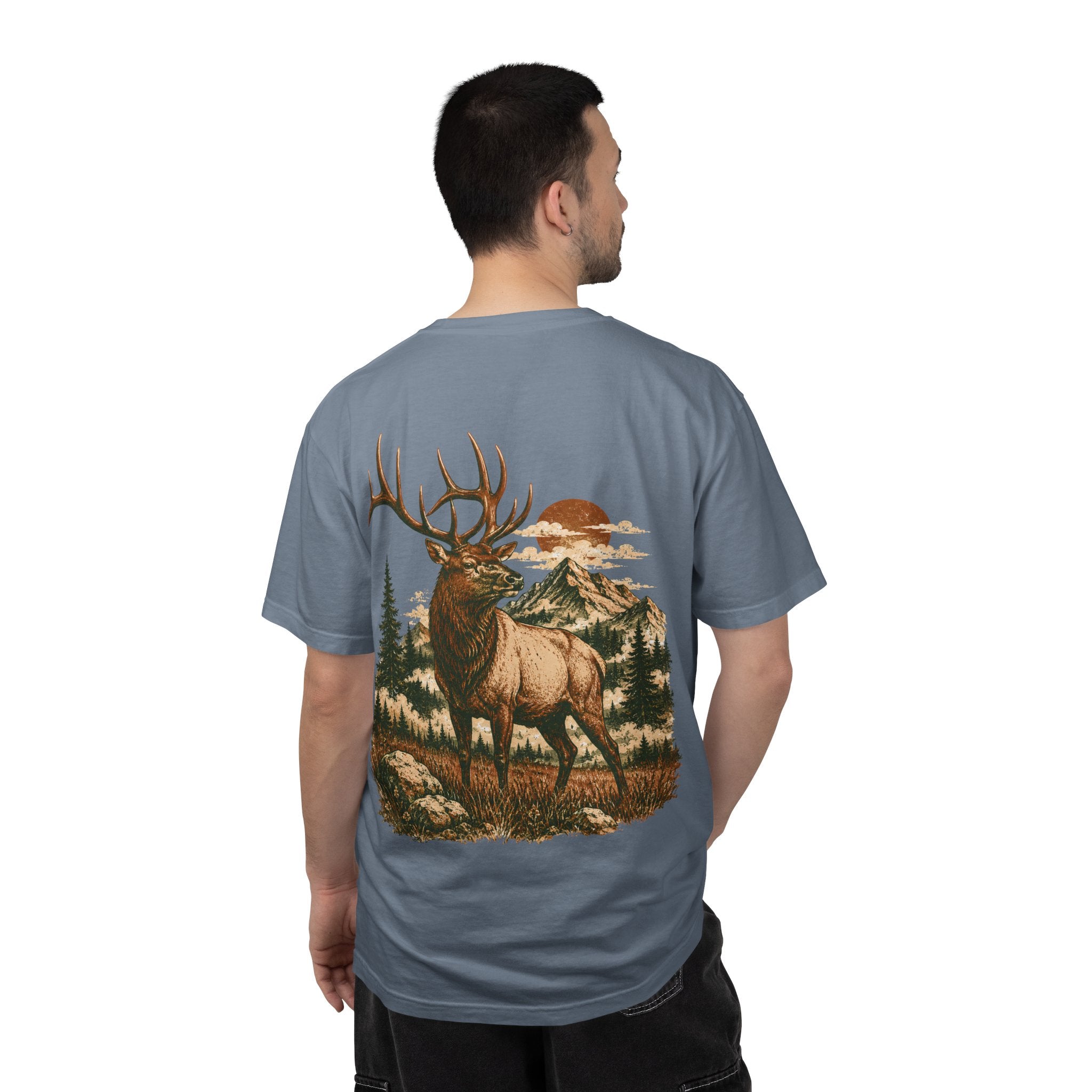 High Country Elk T-Shirt | Wild Trail Vintage Wildlife Outdoor Tee | Comfort Colors® 1717