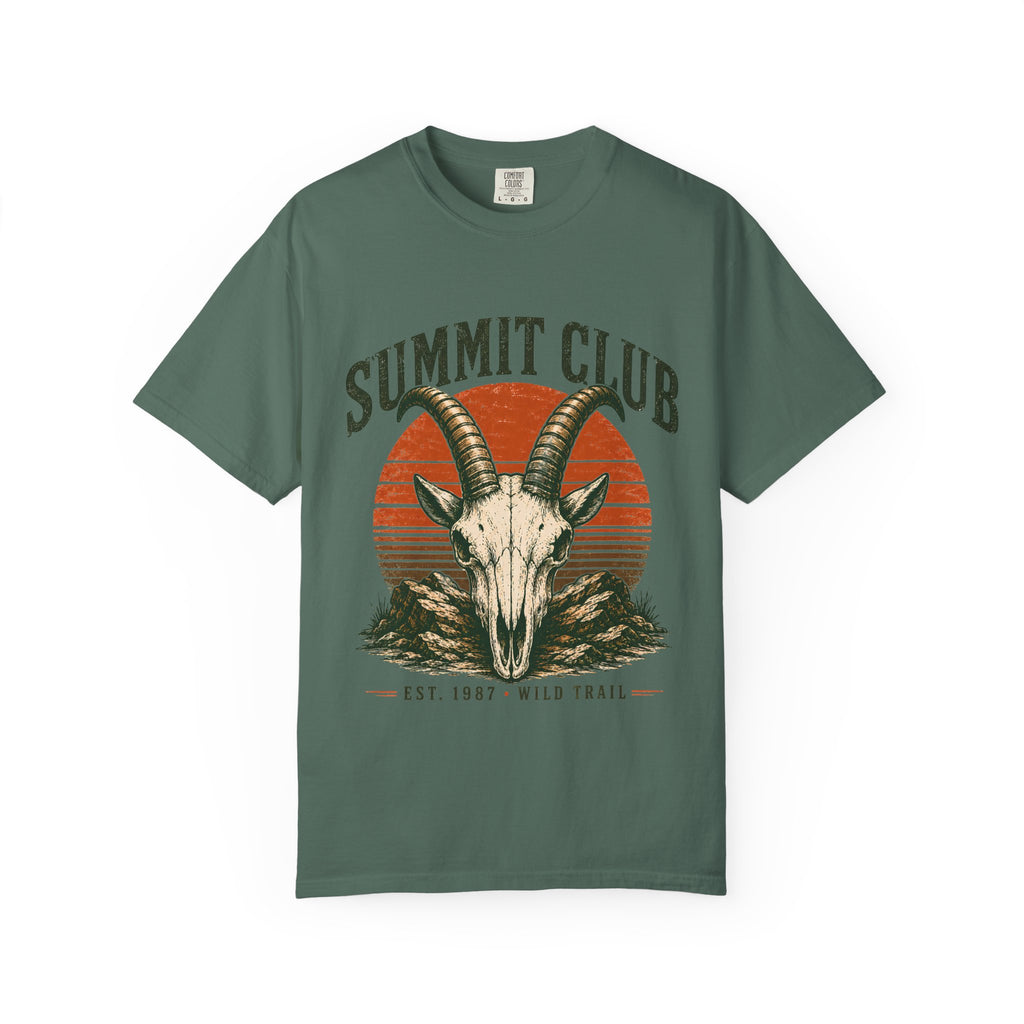 Summit Club Mountain Goat T-Shirt | Wild Trail Vintage Peak Bagger Tee|Comfort Colors® 1717