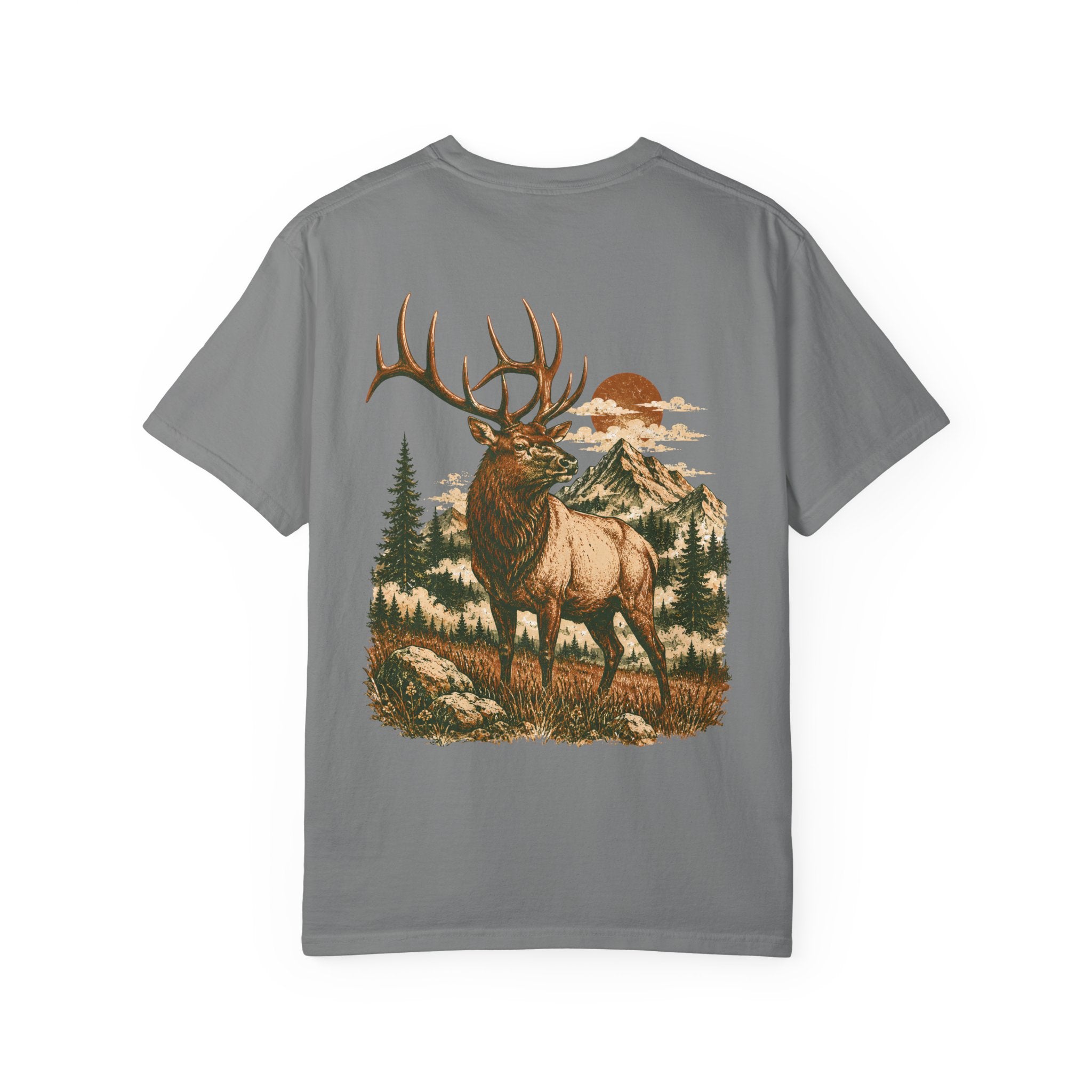 High Country Elk T-Shirt | Wild Trail Vintage Wildlife Outdoor Tee | Comfort Colors® 1717